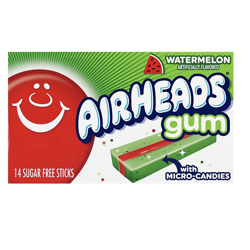 AIRHEADS gum Watermelon 14 Sugar Free