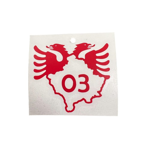 03 Shqiponja ROT Sticker Für Auto