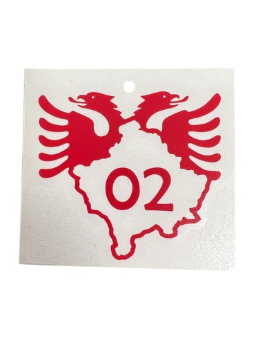 02 Shqiponja ROT Sticker für Auto