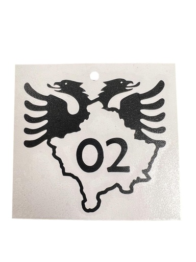 02 Shqiponja Schwarz Sticker für Auto