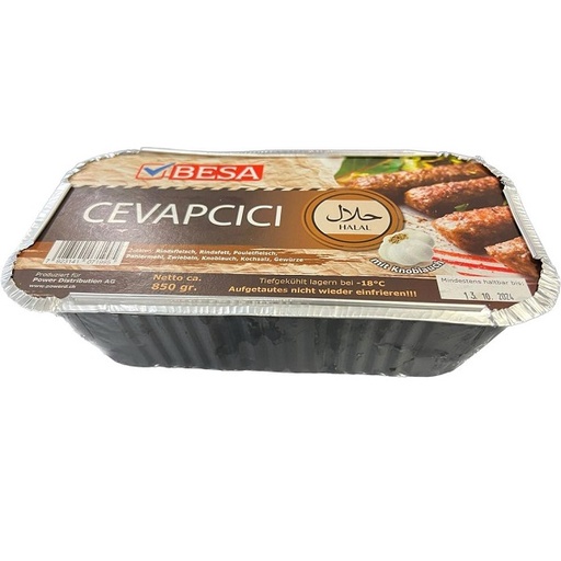 BESA Cevapcici mit Knoblauch 800g.Halal