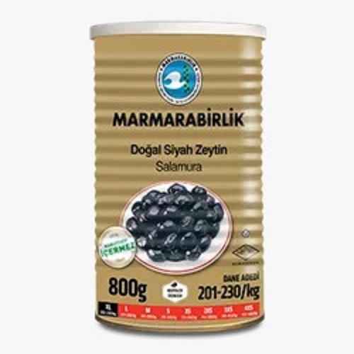 Marmarabirlik XL Dogal Siyah zeytin Salamura 800g.